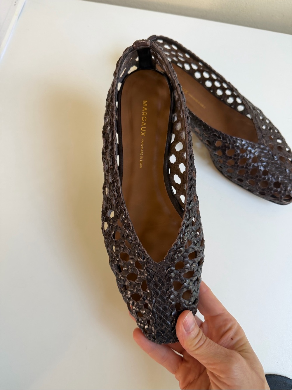 Margaux Woven Paz in Espresso Leather Size 37.5 - Picture 12 of 14